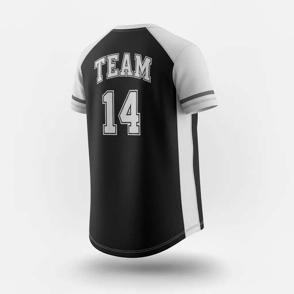 Custom Softball Short Sleeve T Shirt - Custom Design - Blackwhitegrey - Back View - HAMCO Sports Inc.