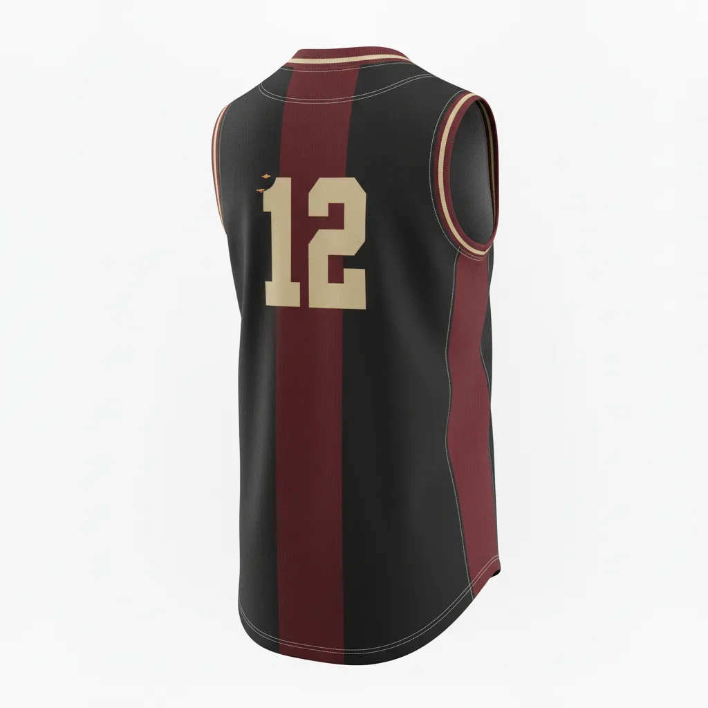 Custom Softball Sleeveless Softball Jersey - Custom Design - Blackredwhite - Back View - HAMCO Sports Inc.