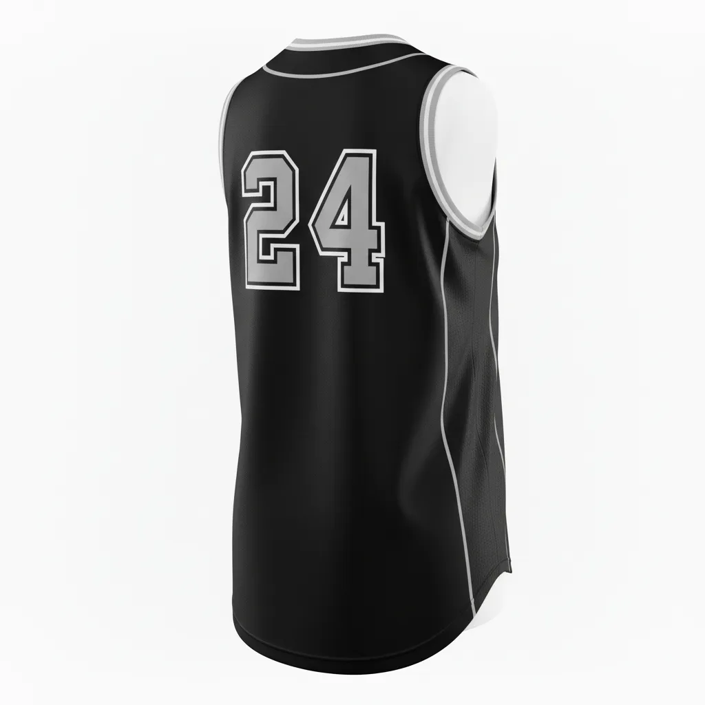 Custom Softball Sleeveless Softball Jersey - Custom Design - Blackwhitegrey - Back View - HAMCO Sports Inc.