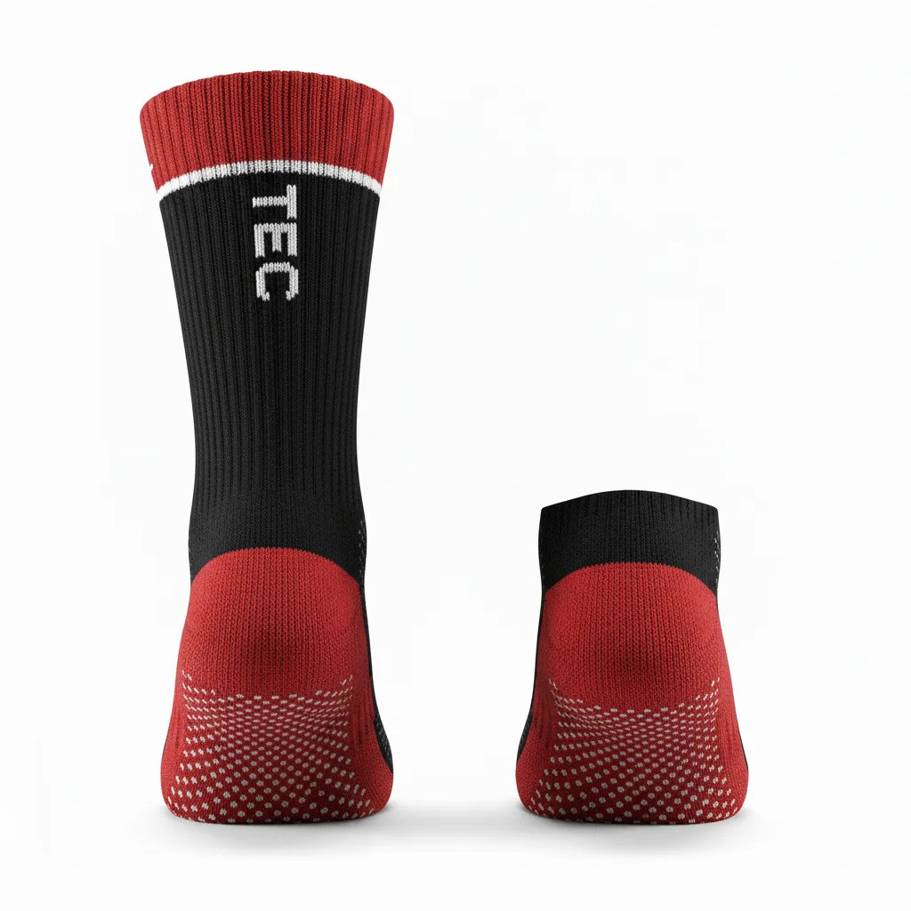Custom Softball Socks - Custom Design - Blackredwhite - Back View - HAMCO Sports Inc.