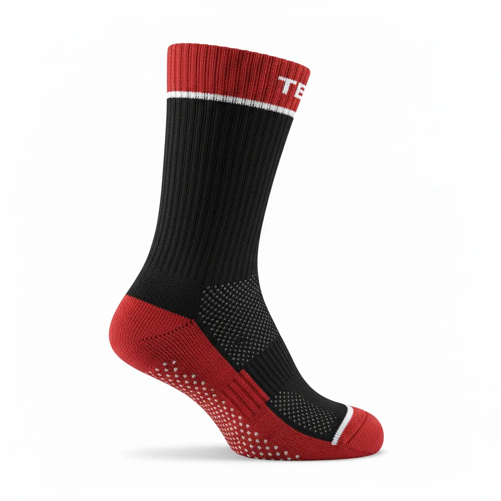 Custom Softball Socks - Custom Design - Blackredwhite - Side View - HAMCO Sports Inc.