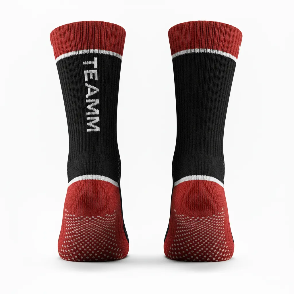 Custom Softball Socks - Custom Design - Blacksilverwhite - Side View - HAMCO Sports Inc.