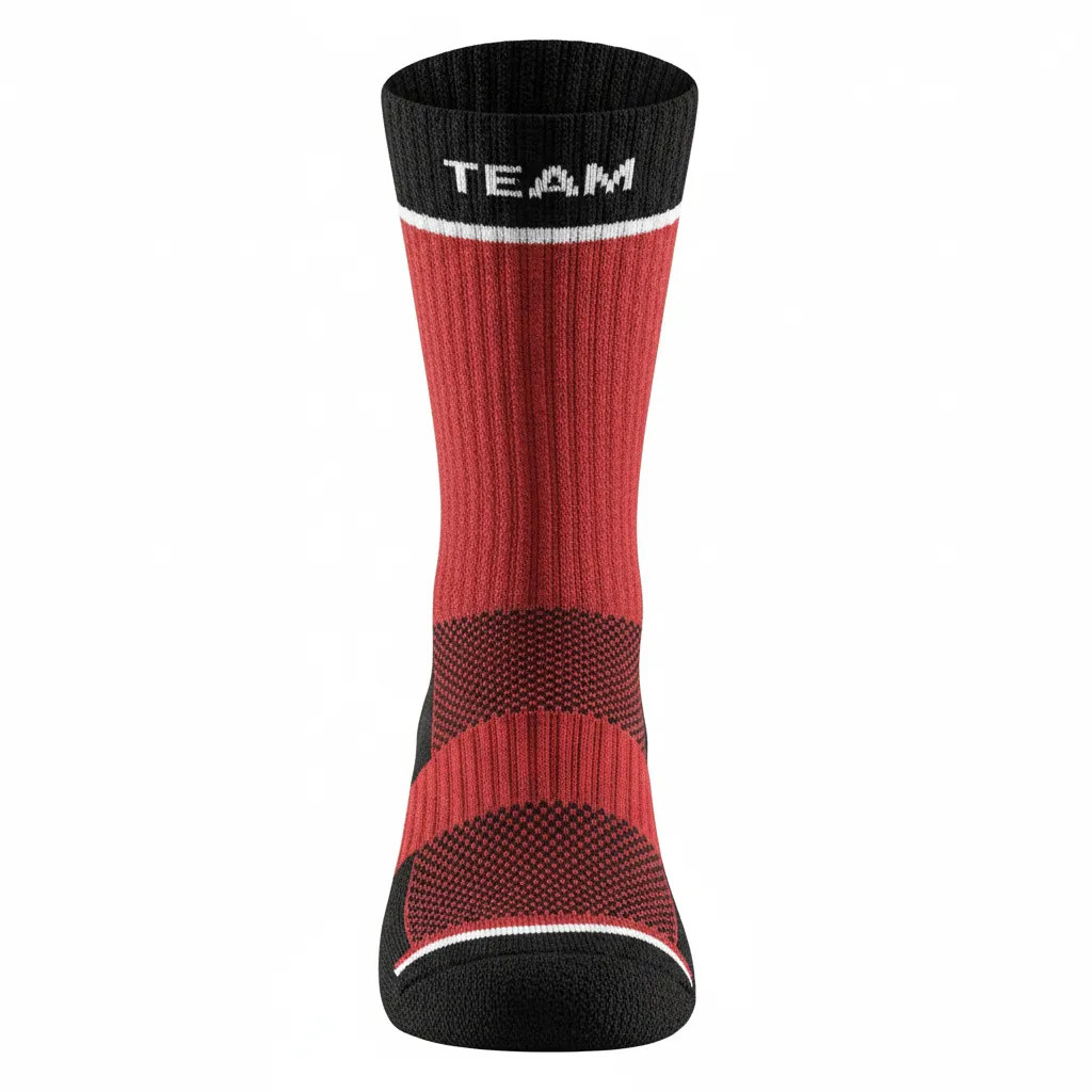 Custom Softball Socks - Custom Design - Cardinalblackwhite - Front View - HAMCO Sports Inc.