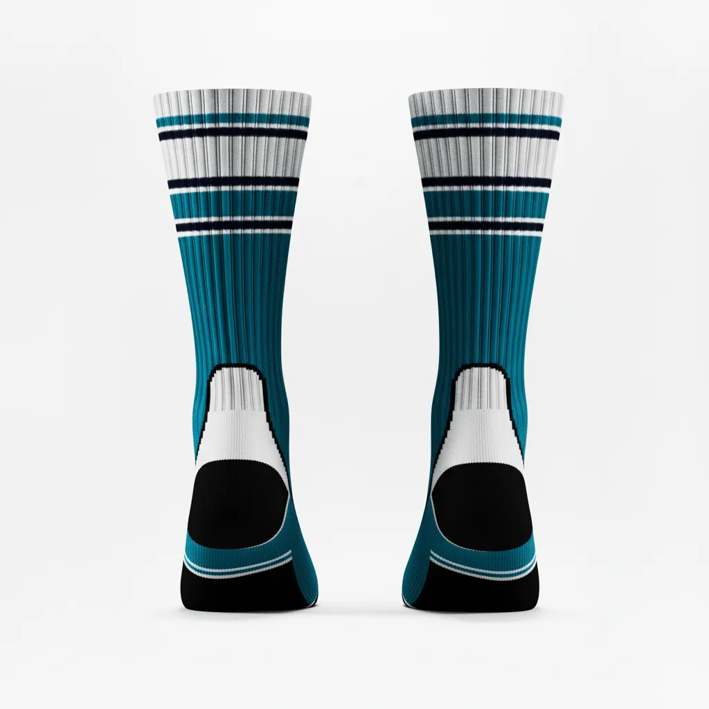 Custom Softball Socks - Custom Design - Columbiablackwhite - Back View - HAMCO Sports Inc.