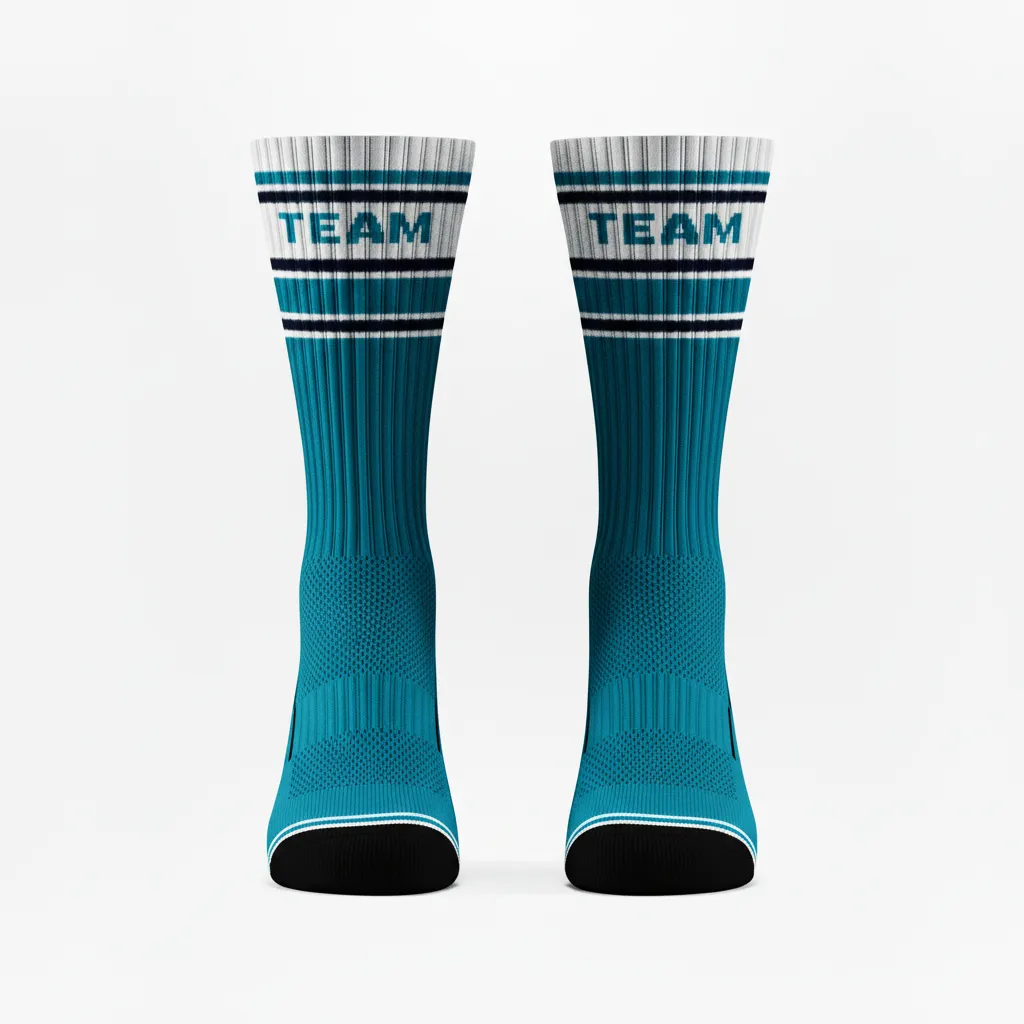 Custom Softball Socks - Custom Design - Columbiablackwhite - Front View - HAMCO Sports Inc.