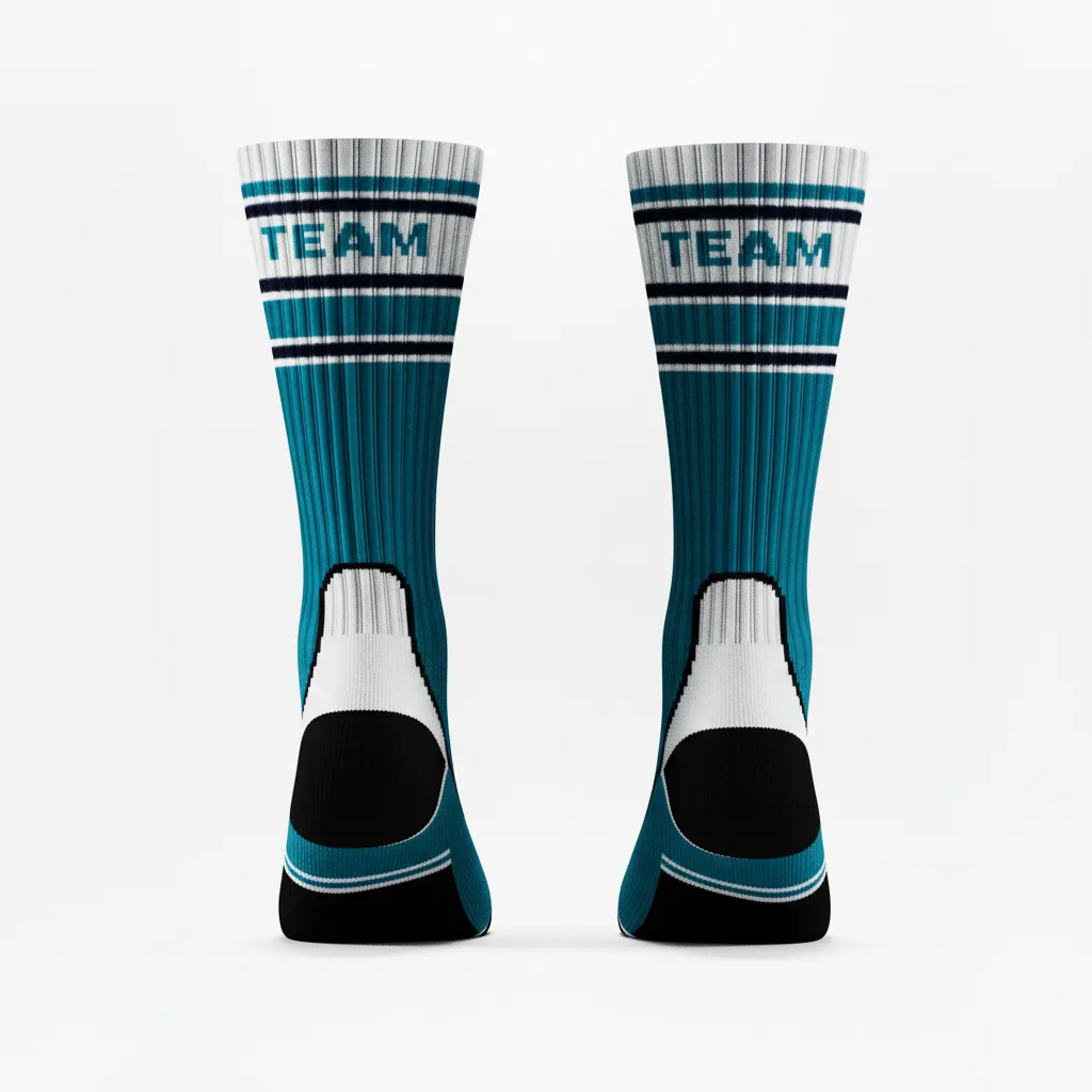 Custom Softball Socks - Custom Design - Columbiablackwhite - Side View - HAMCO Sports Inc.