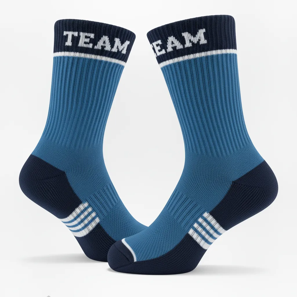 Custom Softball Socks - Custom Design - Columbianavywhite - Side View - HAMCO Sports Inc.