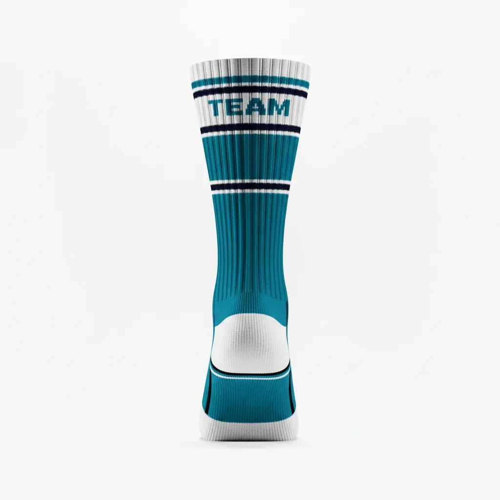 Custom Softball Socks - Custom Design - Columbiawhitenavy - Side View - HAMCO Sports Inc.