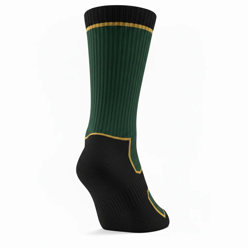 Custom Softball Socks - Custom Design - Forestblackgold - Back View - HAMCO Sports Inc.
