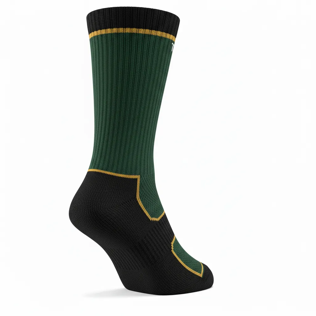 Custom Softball Socks - Custom Design - Forestblackgold - Side View - HAMCO Sports Inc.