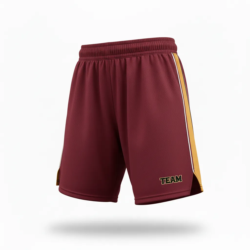 Custom Softball Softball Shorts - Custom Design - Cardinalblackwhite - Front View - HAMCO Sports Inc.