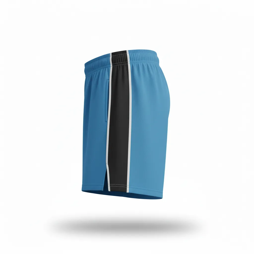 Custom Softball Softball Shorts - Custom Design - Columbiablackwhite - Side View - HAMCO Sports Inc.