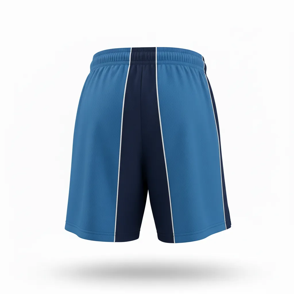 Custom Softball Softball Shorts - Custom Design - Columbianavywhite - Back View - HAMCO Sports Inc.