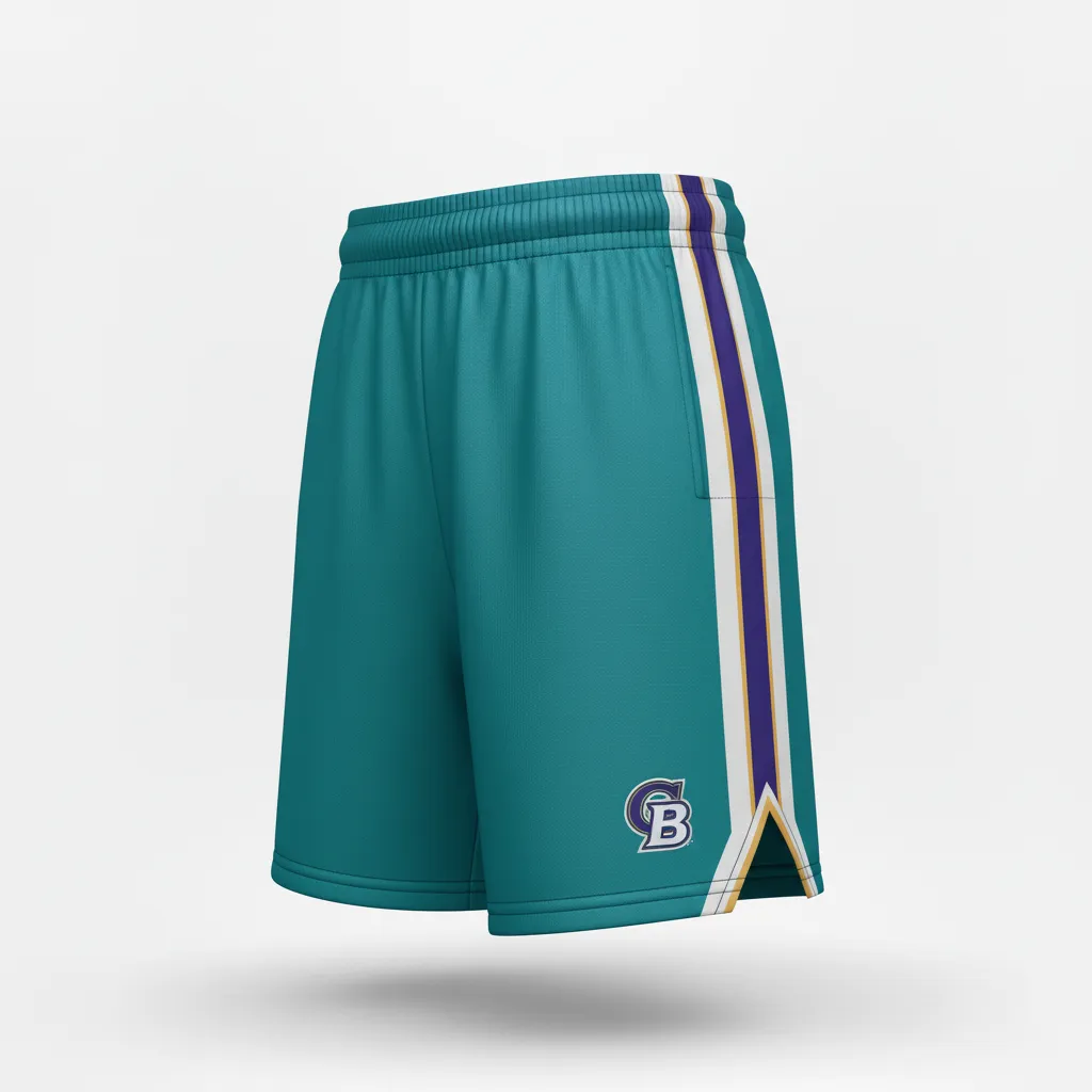 Custom Softball Softball Shorts - Custom Design - Columbiawhitenavy - Front View - HAMCO Sports Inc.