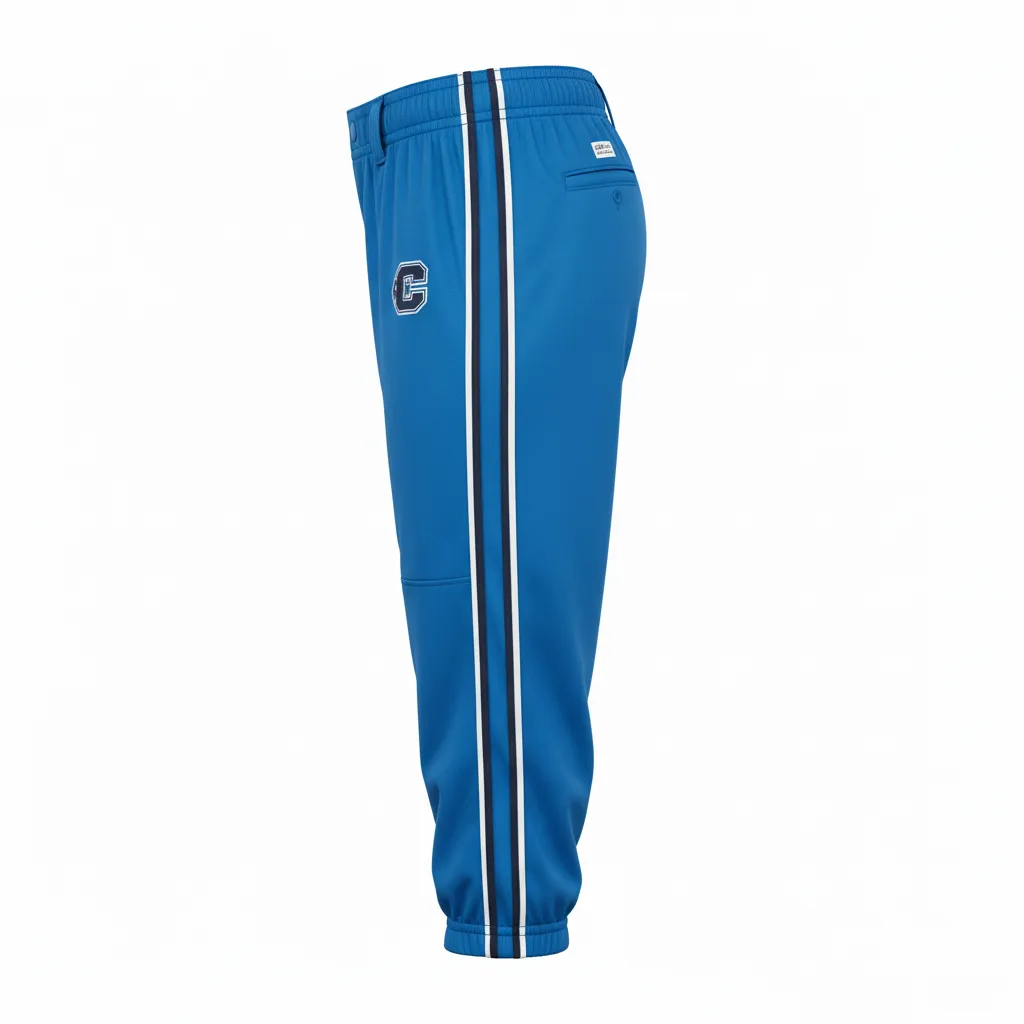 Custom Softball Standard Softball Knicker - Custom Design - Columbianavywhite - Side View - HAMCO Sports Inc.