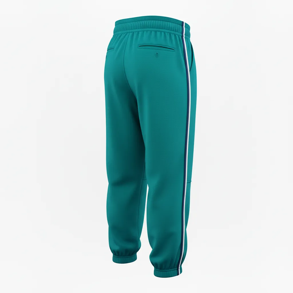 Custom Softball Standard Softball Knicker - Custom Design - Columbiawhitenavy - Back View - HAMCO Sports Inc.