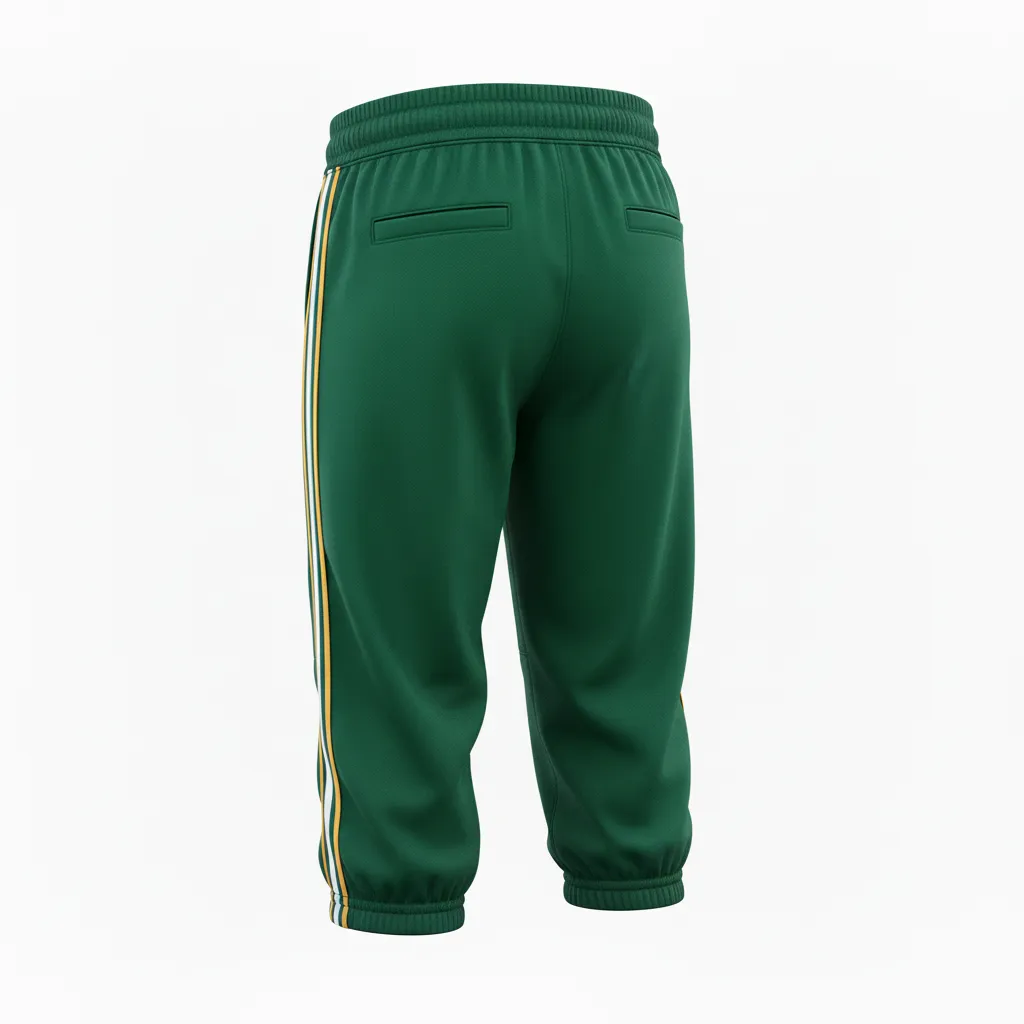 Custom Softball Standard Softball Knicker - Custom Design - Forestblackgold - Back View - HAMCO Sports Inc.