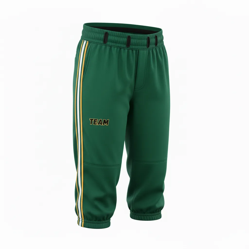 Custom Softball Standard Softball Knicker - Custom Design - Forestblackgold - Front View - HAMCO Sports Inc.