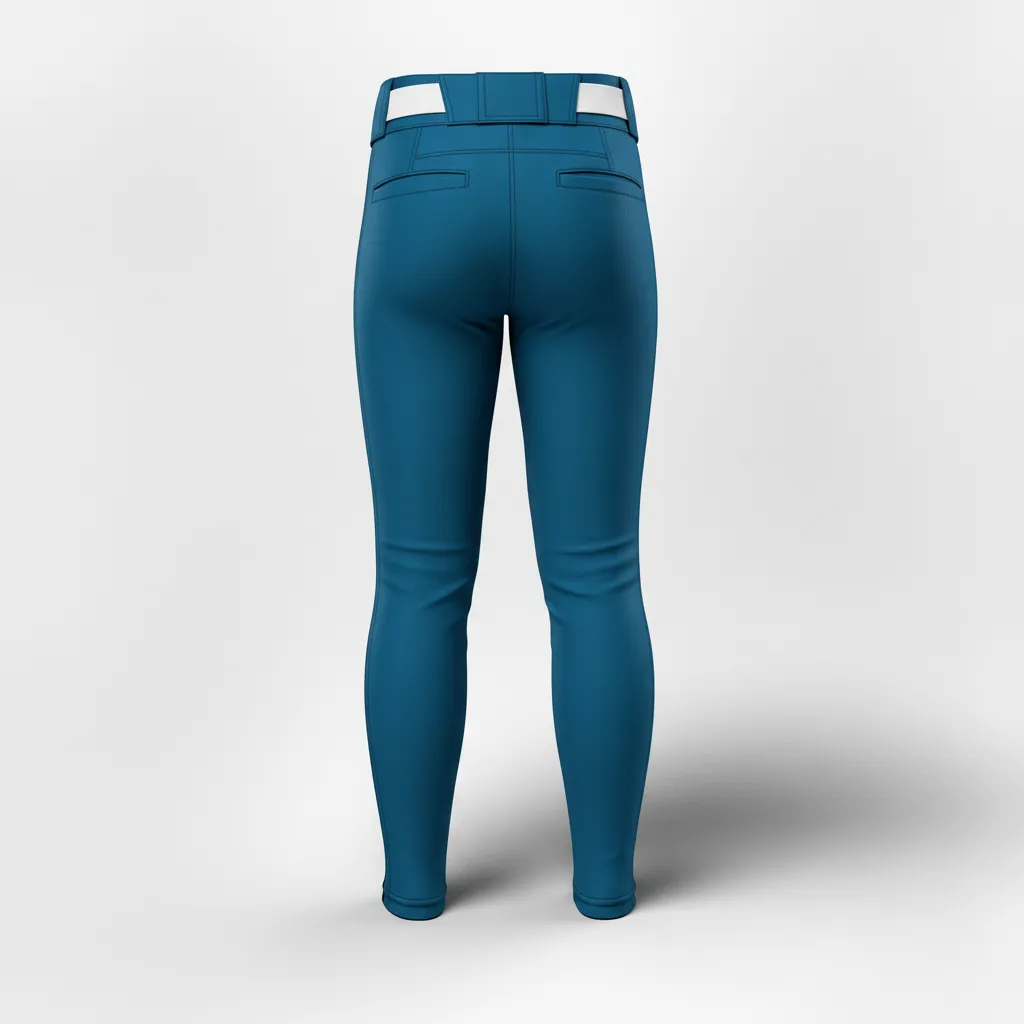 Custom Softball Standard Softball Pant - Custom Design - Columbiablackwhite - Back View - HAMCO Sports Inc.