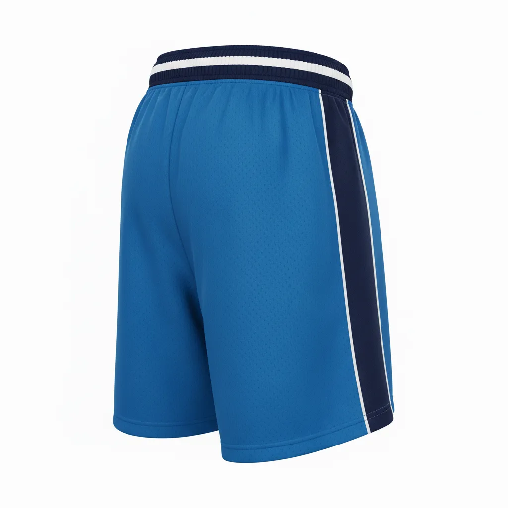 Custom Softball Training Shorts - Custom Design - Columbianavywhite - Back View - HAMCO Sports Inc.