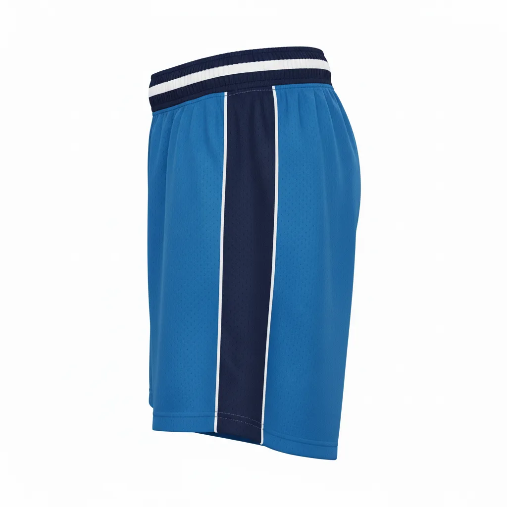 Custom Softball Training Shorts - Custom Design - Columbianavywhite - Side View - HAMCO Sports Inc.