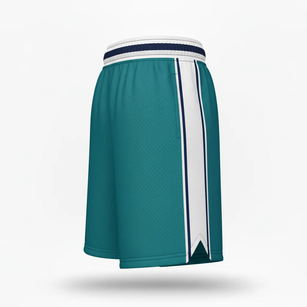 Custom Softball Training Shorts - Custom Design - Columbiawhitenavy - Side View - HAMCO Sports Inc.