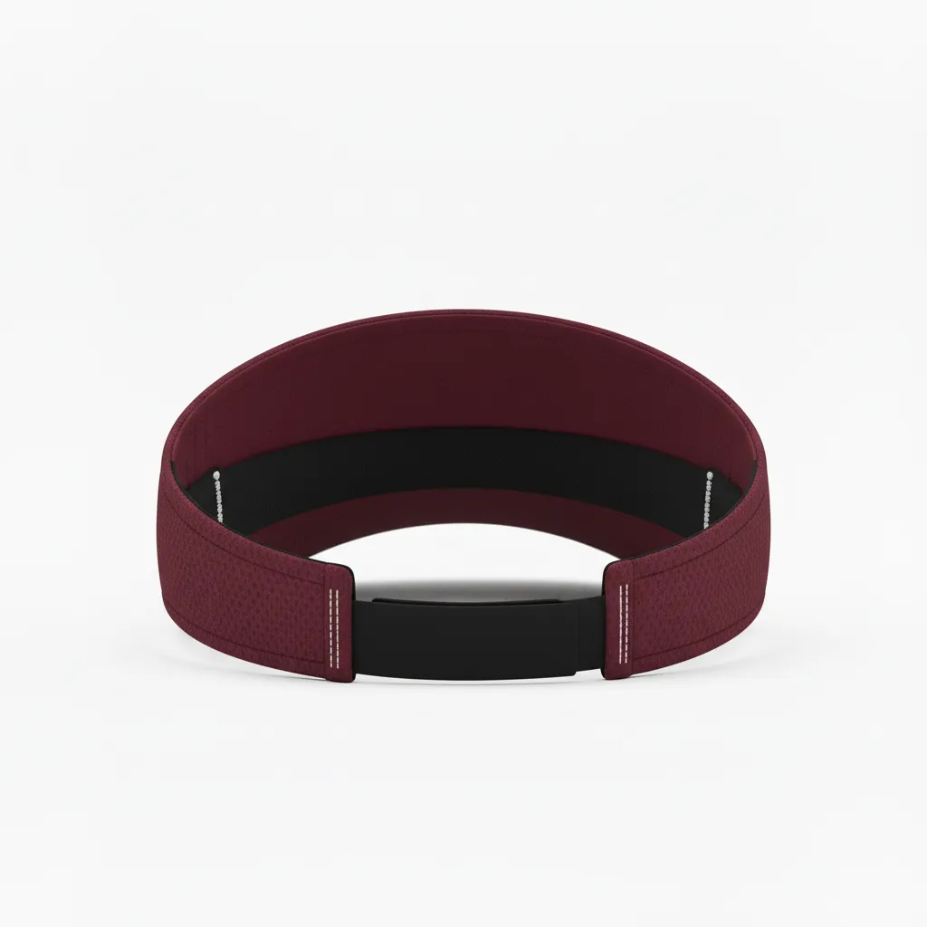 Custom Softball Visor - Custom Design - Cardinalblackwhite - Back View - HAMCO Sports Inc.