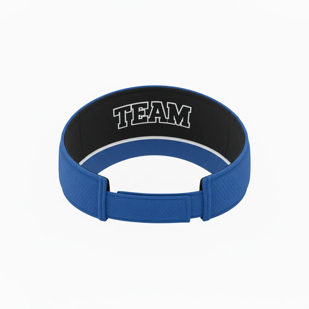 Custom Softball Visor - Custom Design - Columbiablackwhite - Back View - HAMCO Sports Inc.