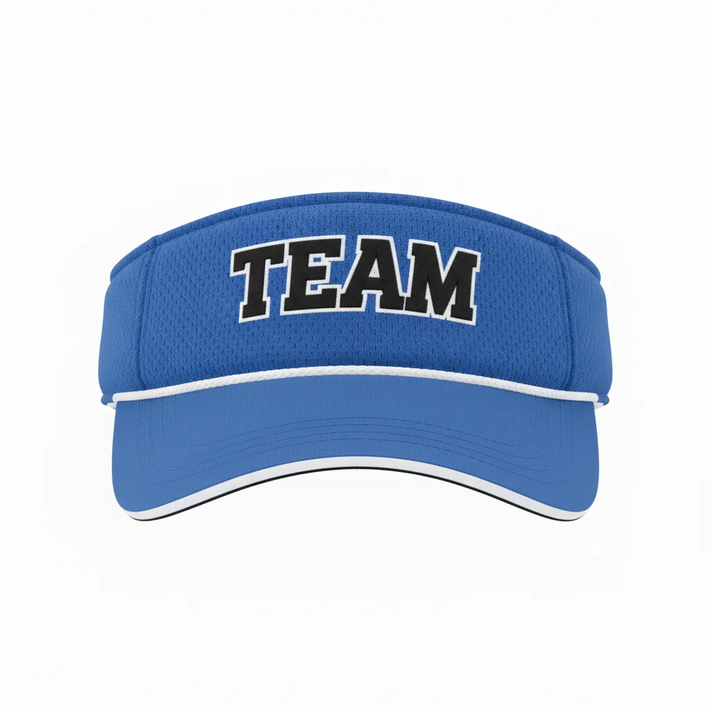 Custom Softball Visor - Custom Design - Columbiablackwhite - Front View - HAMCO Sports Inc.