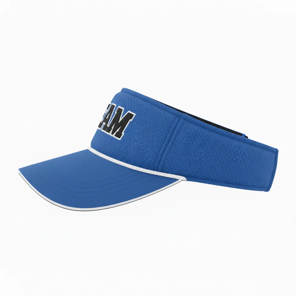 Custom Softball Visor - Custom Design - Columbiablackwhite - Side View - HAMCO Sports Inc.