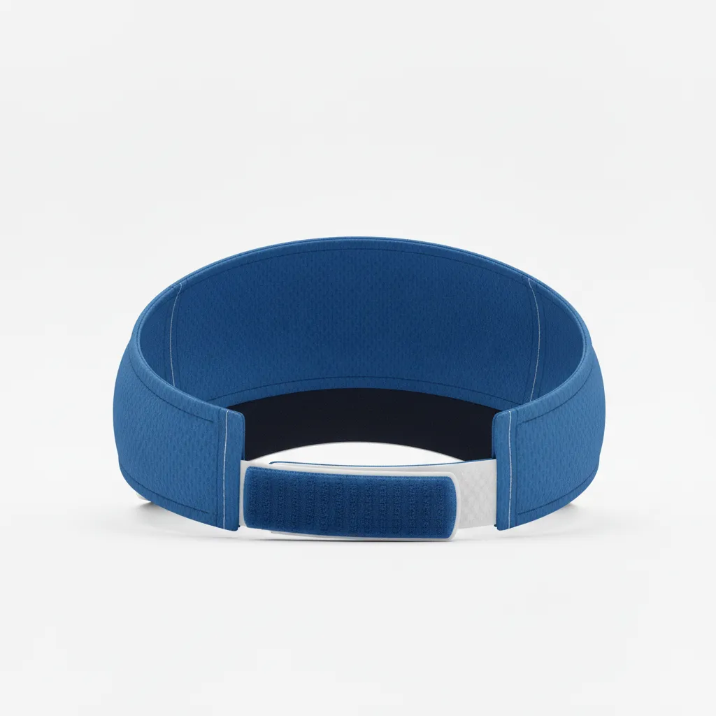 Custom Softball Visor - Custom Design - Columbianavywhite - Back View - HAMCO Sports Inc.