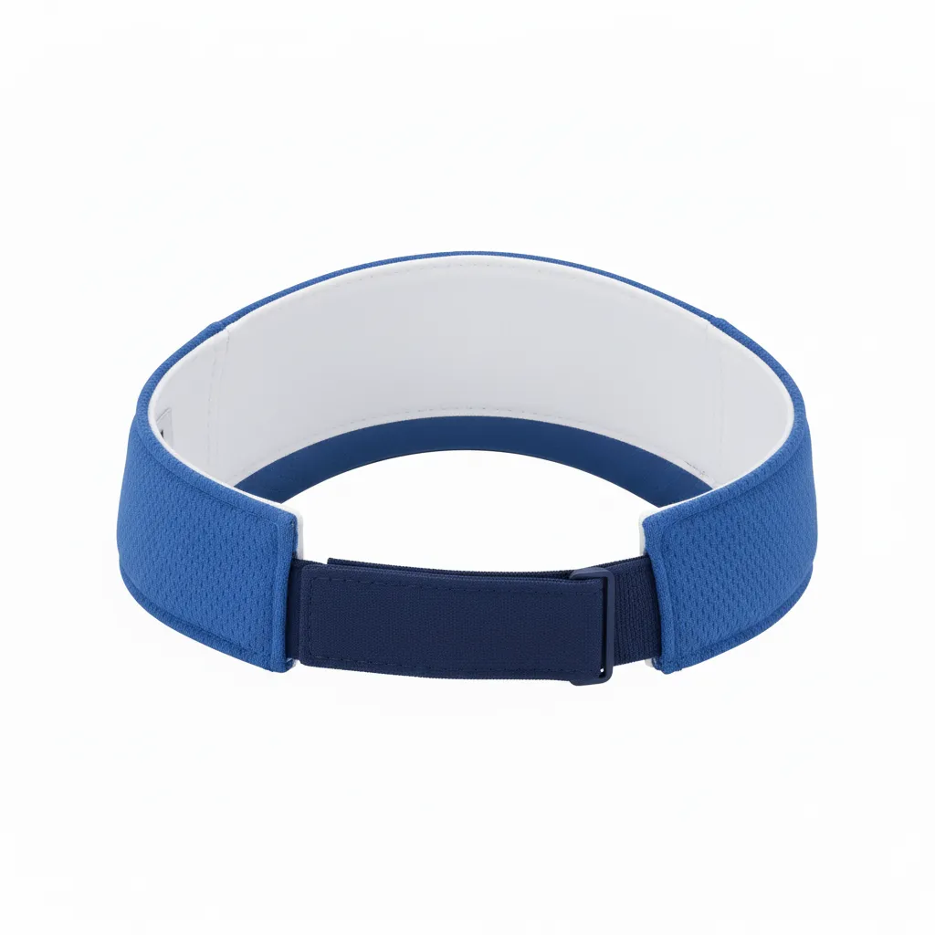 Custom Softball Visor - Custom Design - Columbiawhitenavy - Back View - HAMCO Sports Inc.