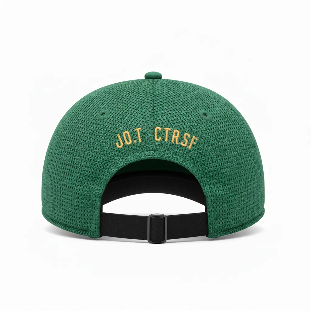 Custom Softball Visor - Custom Design - Forestblackgold - Back View - HAMCO Sports Inc.