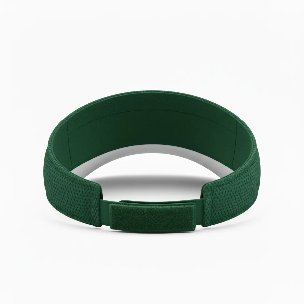 Custom Softball Visor - Custom Design - Forestgoldwhite - Back View - HAMCO Sports Inc.