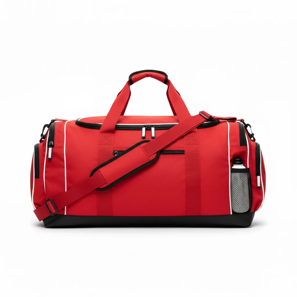 Custom Softball Wheeled Bag - Custom Design - Cardinalblackwhite - Side View - HAMCO Sports Inc.