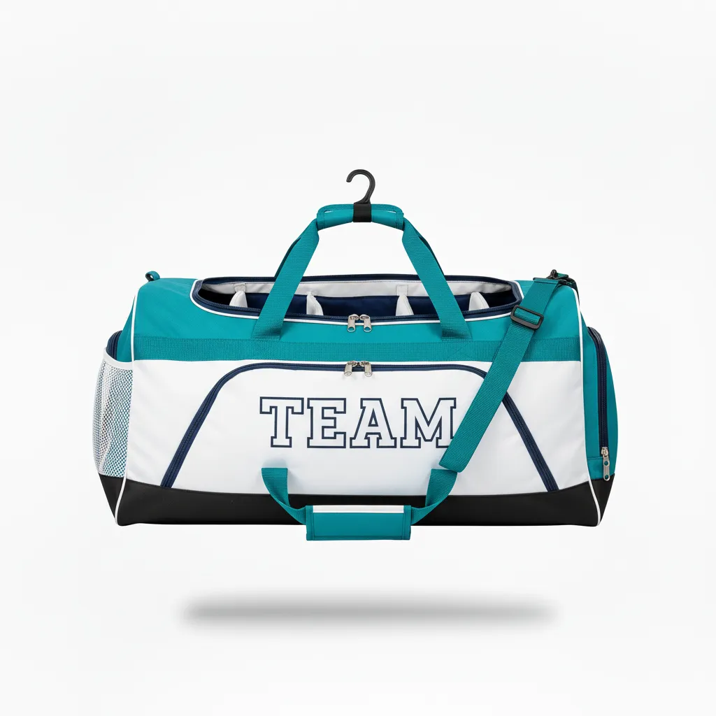 Custom Softball Wheeled Bag - Custom Design - Columbiawhitenavy - Front View - HAMCO Sports Inc.