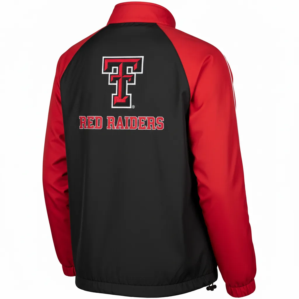 Custom Softball Windbreaker Jacket - Custom Design - Blackredwhite - Back View - HAMCO Sports Inc.