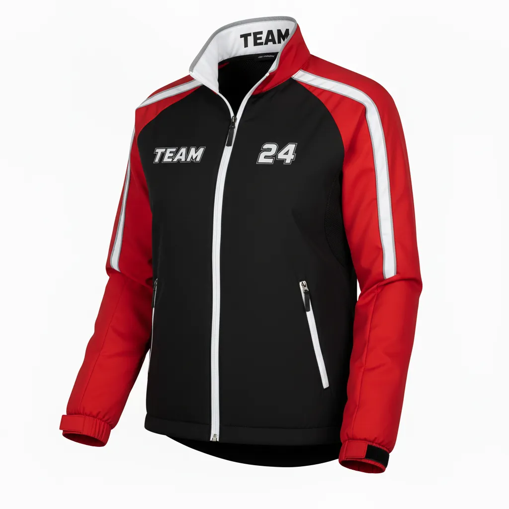Custom Softball Windbreaker Jacket - Custom Design - Blackwhitegrey - Front View - HAMCO Sports Inc.