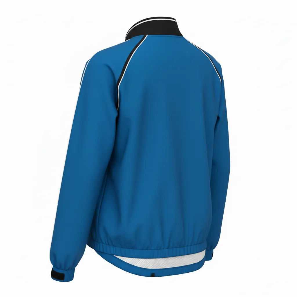 Custom Softball Windbreaker Jacket - Custom Design - Columbiablackwhite - Back View - HAMCO Sports Inc.