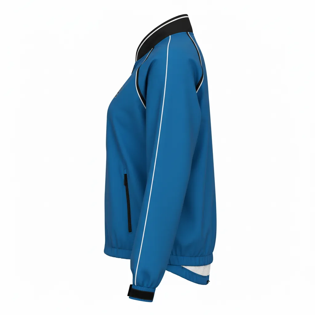 Custom Softball Windbreaker Jacket - Custom Design - Columbiablackwhite - Side View - HAMCO Sports Inc.