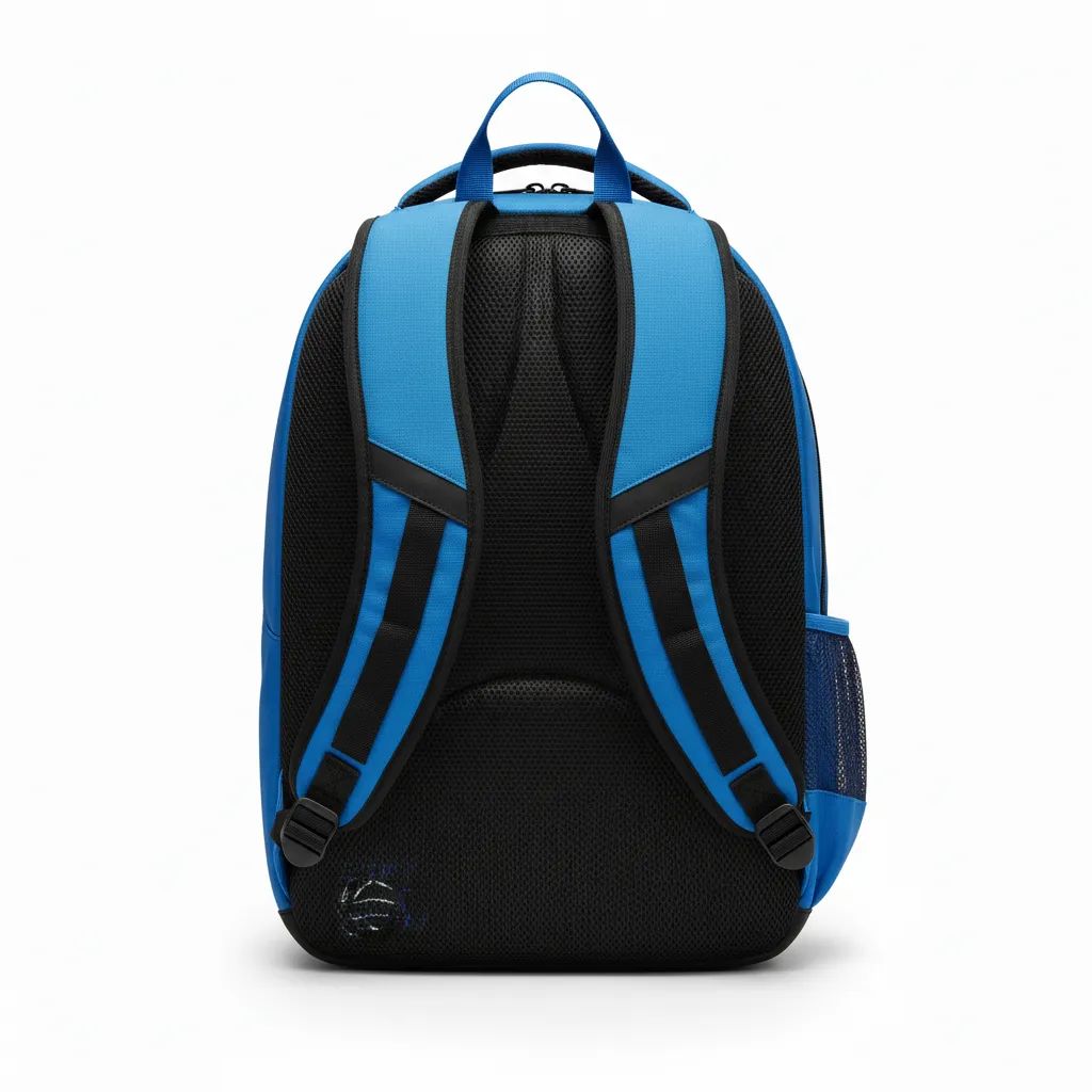 Custom Volleyball Backpack - Blue, Navy - Team Backpack Columbia Color Block - Back View - HAMCO Sports Inc.