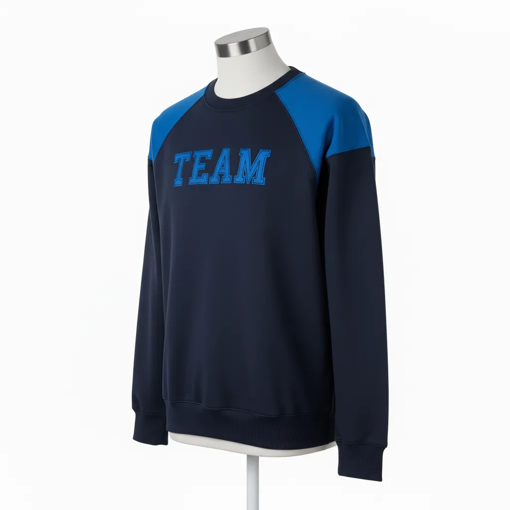 Custom Wrestling Crewneck Sweatshirt - Black - Crewneck Sweatshirt Royal Raglan Sleeve - Front View - HAMCO Sports Inc.