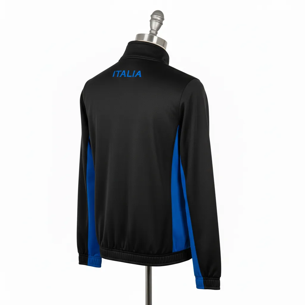 Custom Wrestling Lightweight Track Jacket - Black - Track Jacket Royal Side Panel - Back View - HAMCO Sports Inc.