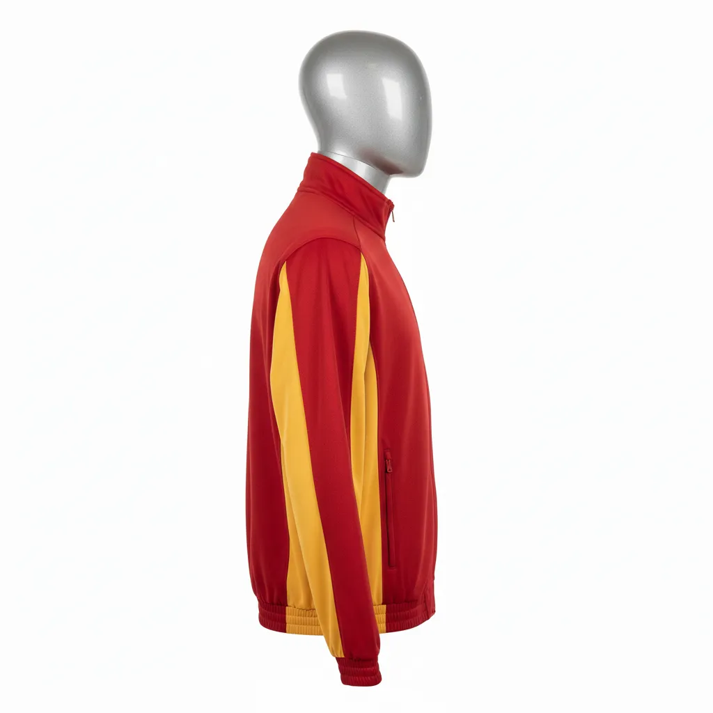 Custom Wrestling Lightweight Track Jacket - Gold - Track Jacket Cardinal Vegas Side Panel - Side View - HAMCO Sports Inc.