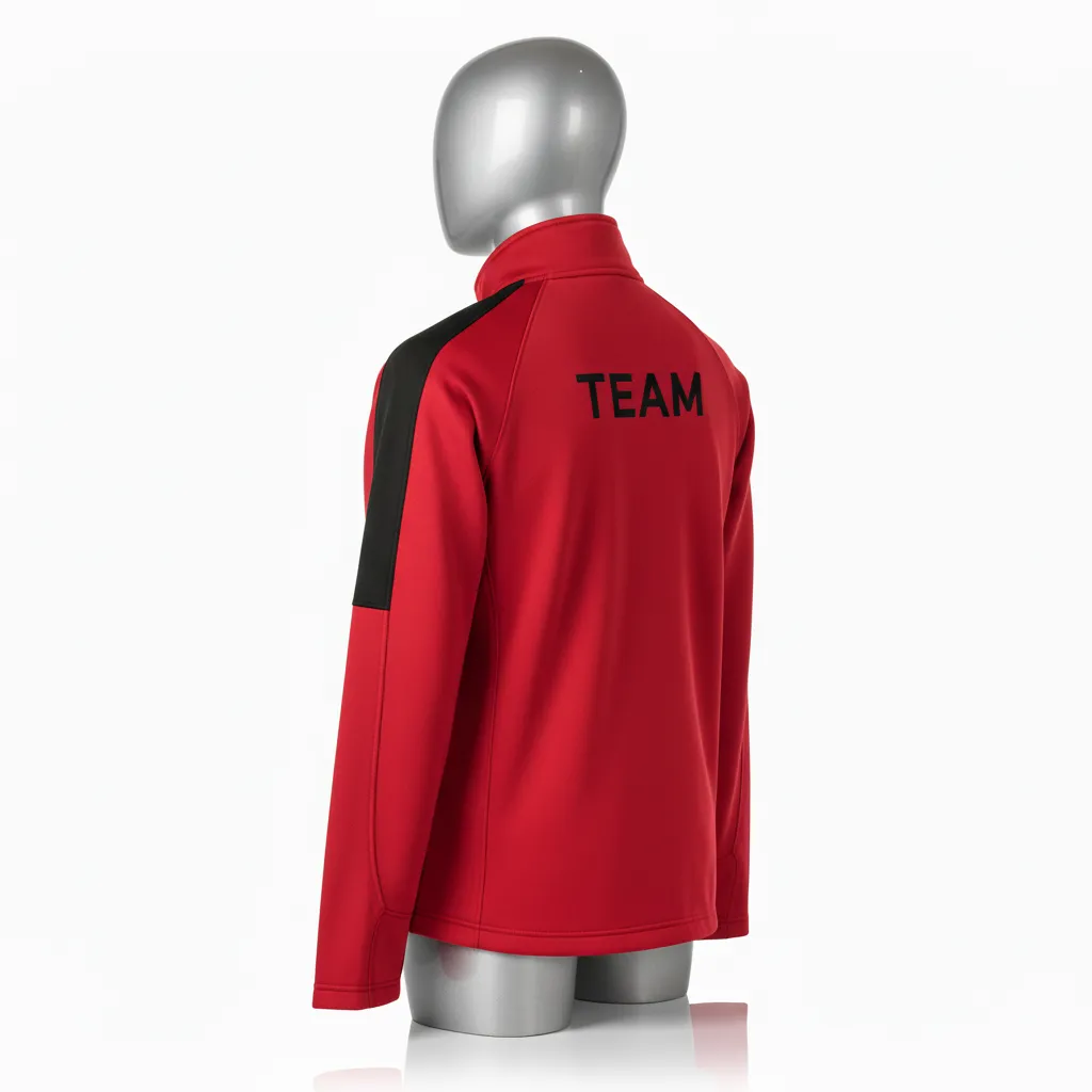 Custom Wrestling Quarter Zipper Warmup Jacket - Black - Quarter Zip Jacket Cardinal Raglan - Front View - HAMCO Sports Inc.