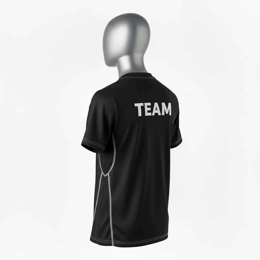 Custom Wrestling Short Sleeve Performance Shirt - Black, White - Short Sleeve Performance Shirt Sleeve Trim - Front View - HAMCO Sports Inc.