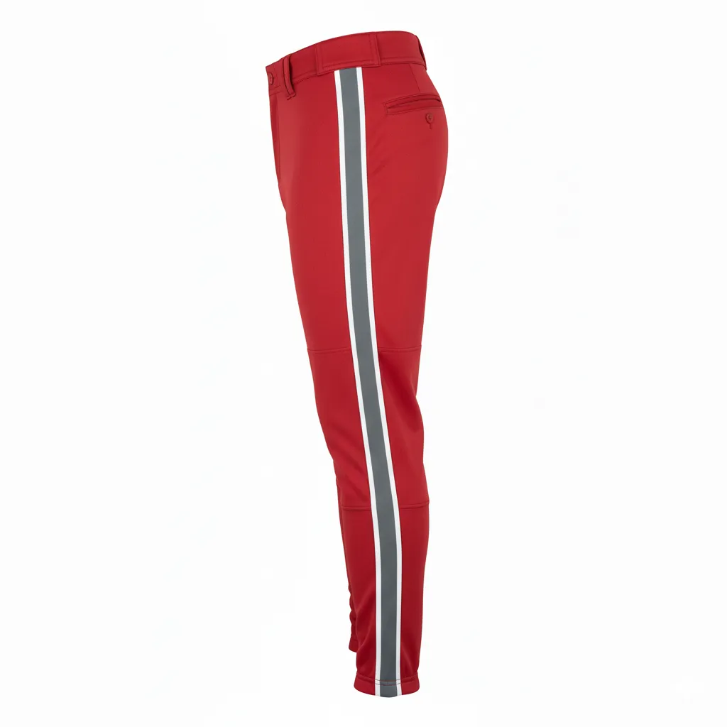 Custom Ankle Length Baseball Pants - Side View - HAMCO