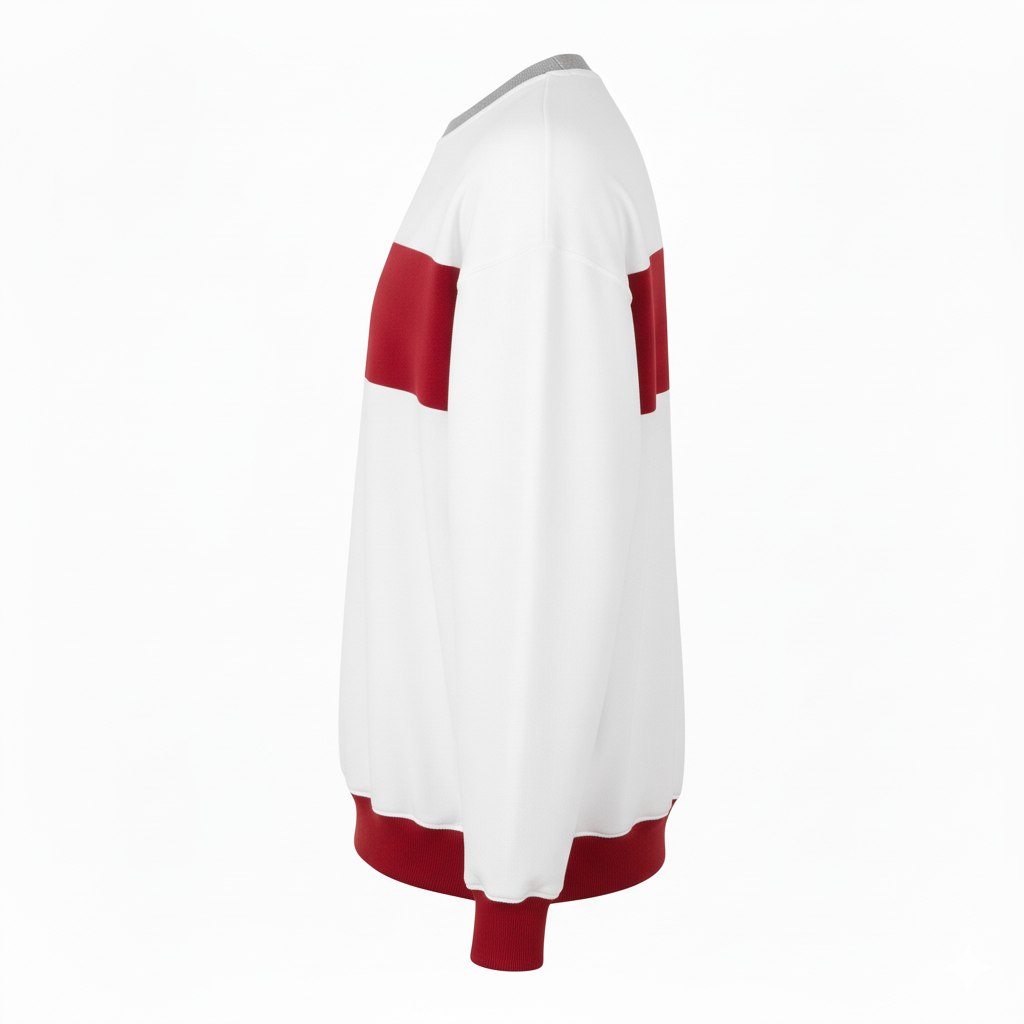 Custom Baseball Crewneck Sweatshirt - Side View - HAMCO Sports Inc.