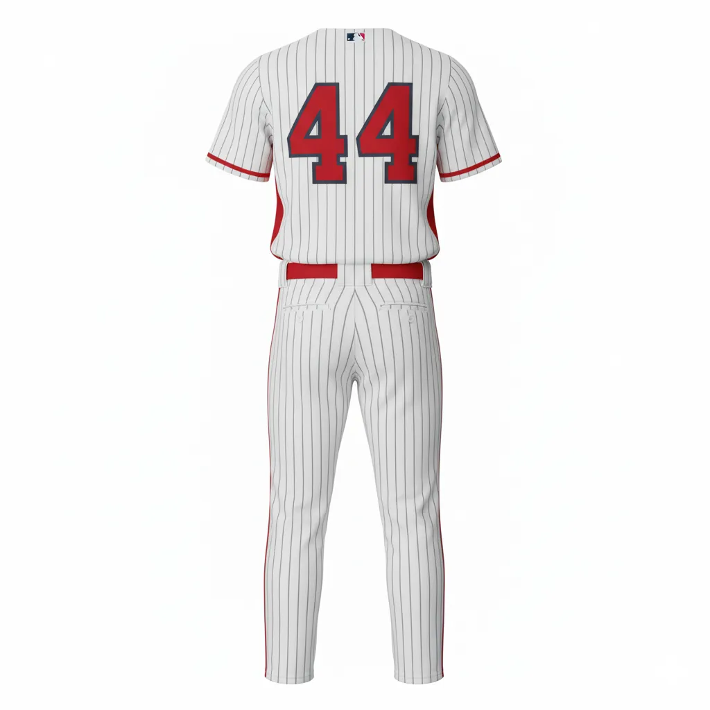 Custom Baseball Uniform Set - Back View - HAMCO