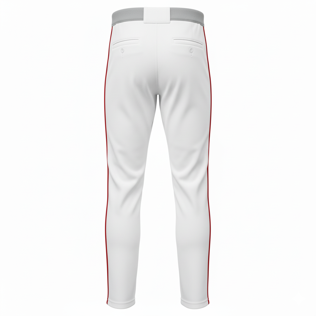 Custom Full Length Baseball Pants - Back View - HAMCO Sports Inc.